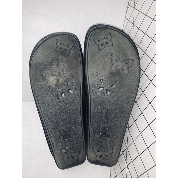 Alegria 9.5 EUR 40 Black Leather Clogs Mule Slip-On ALG-601 Nursing PG Lite EUC - Picture 10 of 11